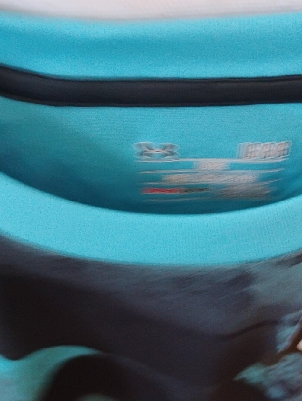 Under Armour Teal & Black Athletic Performance Tee - Picture 3 of 5